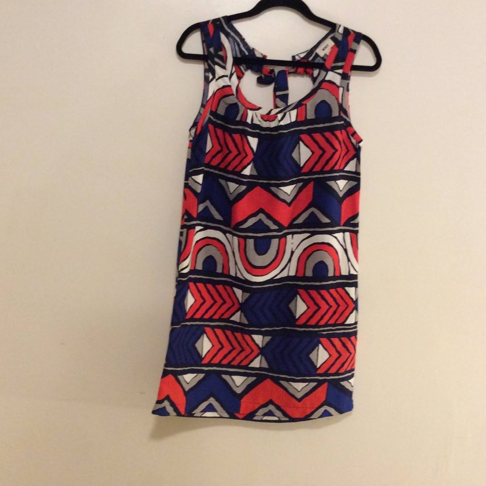 WHIT Abstract Mini Sleeveless Dress